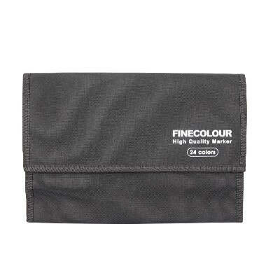 Finecolour Marker stift Lagerung Tasche Multifunktions Falten Kuli Tasche Große Kapazität Marker Stift Vorhang Kunst Liefert schwarz: 24 Kuli Packungen