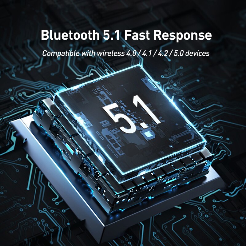 Baseus BA04 Adapter USB Bluetooth 5.1 5.0 muzyka odbiornik Audio nadajnik dla PC głośnik do laptopa bezprzewodowa mysz wtyczka Bluetooth