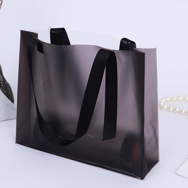 PVC Tote Shopping Bag Transparent Frosted Plastic Bag Clothing Store Storage Bag Package top grade Clutch
