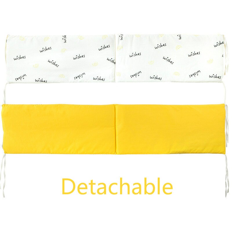 Baby Bed Bumper L-Vormige Katoen Gewatteerde Baby Wieg Zuigeling Bebe Nest Protector Cot Bumper Kamer Decoratie Enkel Stuk 120*30 Cm: Wish(M)
