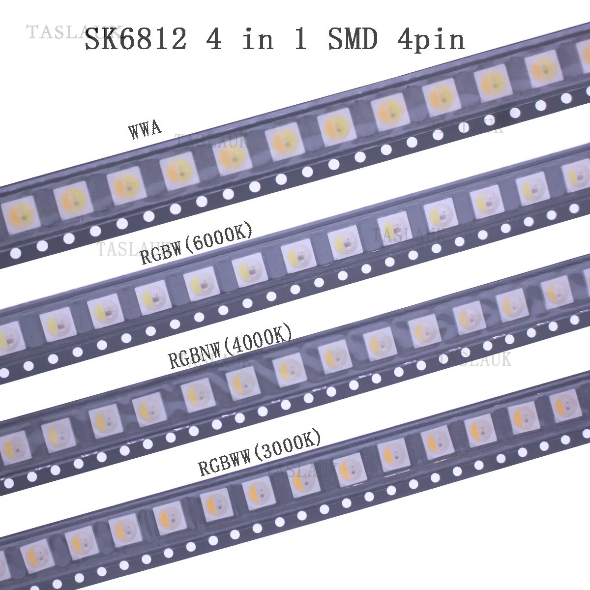 10-1000 pièces SK6812 RGBW RGBNW RGBWW WS2812B RGB puce LED 5050 3535 SMD noir/blanc PCB adressable individuellement puce Pixels 5V