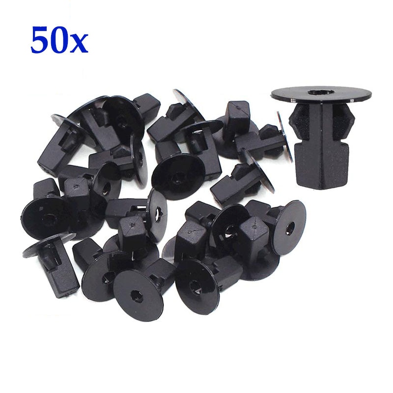 Lot de 50 œillets de fixation pour garde-boue de voiture, pour toyota yaris previa 4 runner avalon camry celica corolla fj land cruiser