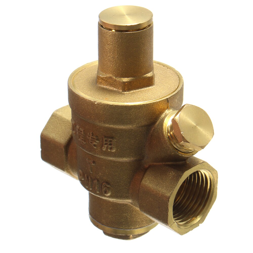 DN15 1/2" Brass Water Pressure Reducing Maintaining Valves Regulator Adjustable Relief Valves With Gauge Meter 85*63mm