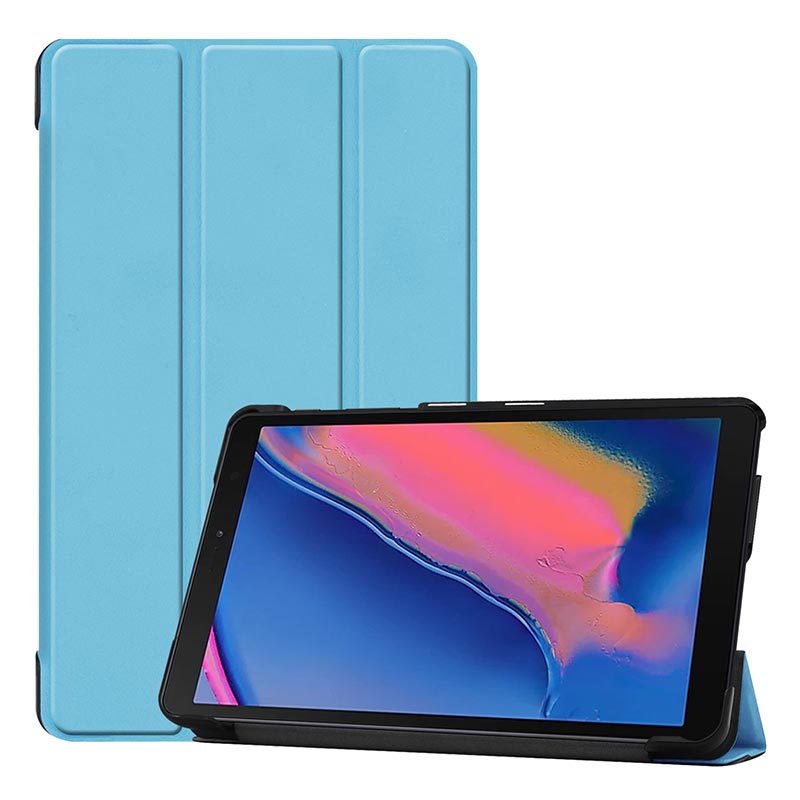 Case For Samsung Galaxy Tab A 8.0 inch S Pen Ultra Slim Leather Magnetic Stand Cover For Galaxy Tab SM-P200 SM-P205 Funda: Sky blue