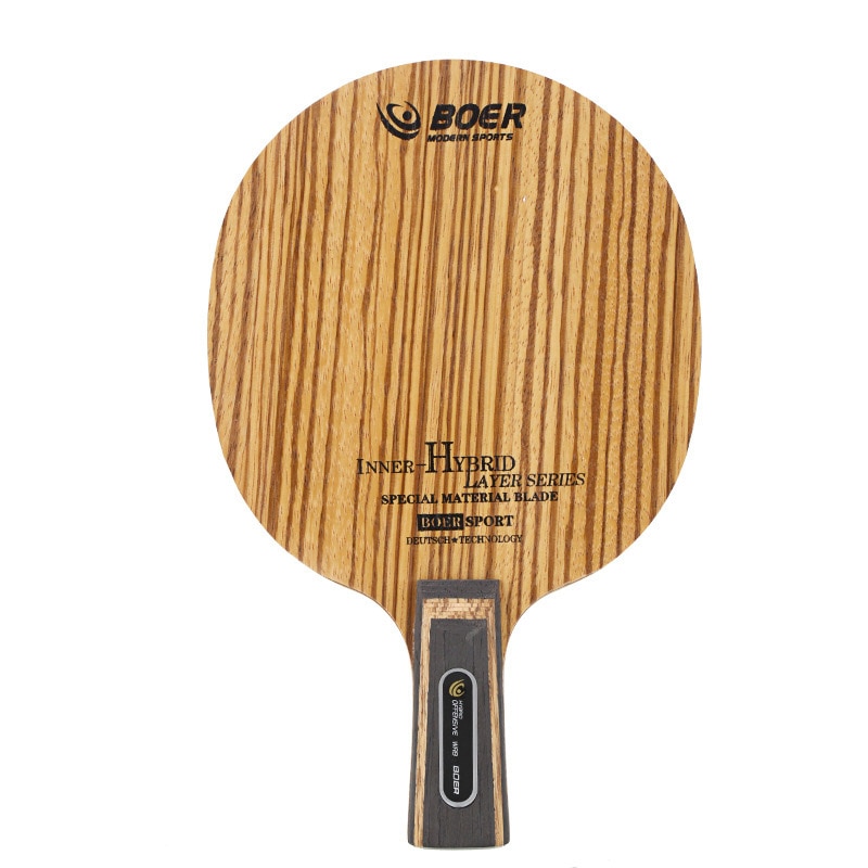 BOER Zebra Tafeltennis Bat Bodemplaat Echt Tafeltennis Blade (5 hout + 2 carbon) ping Pong Racket Base Raquete Snelle: shorthand