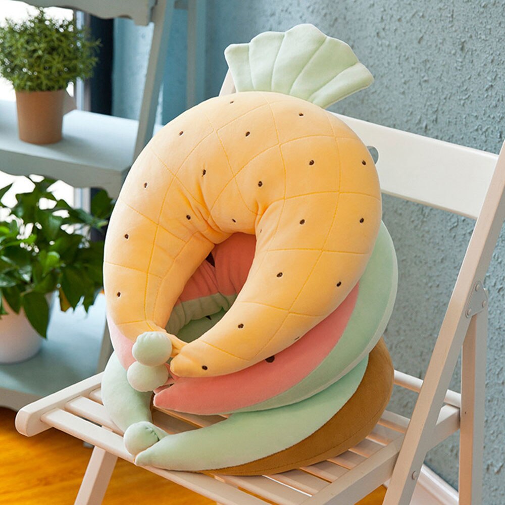 Fruit U-vormige Slaap Nek Reizen Kussen Kussen Cervicale Vliegtuig Kussen Kantoor Kussen Auto Kussens Zacht Kussen Thuis Textiel