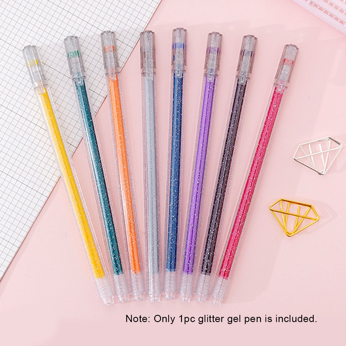 Color Glitter Gel Pens 0.38mm Neutral Pen Writing Drawing Painting Journals Pen Art Marker Stationary Supplies for Students