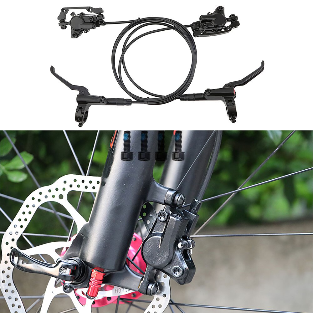 Mountain Bike Brake Hydraulic Aluminum Alloy Bicycle Brake Hydraulic Disc Brake Fast Universal Bicycle Hydraulic Disc Brake Set