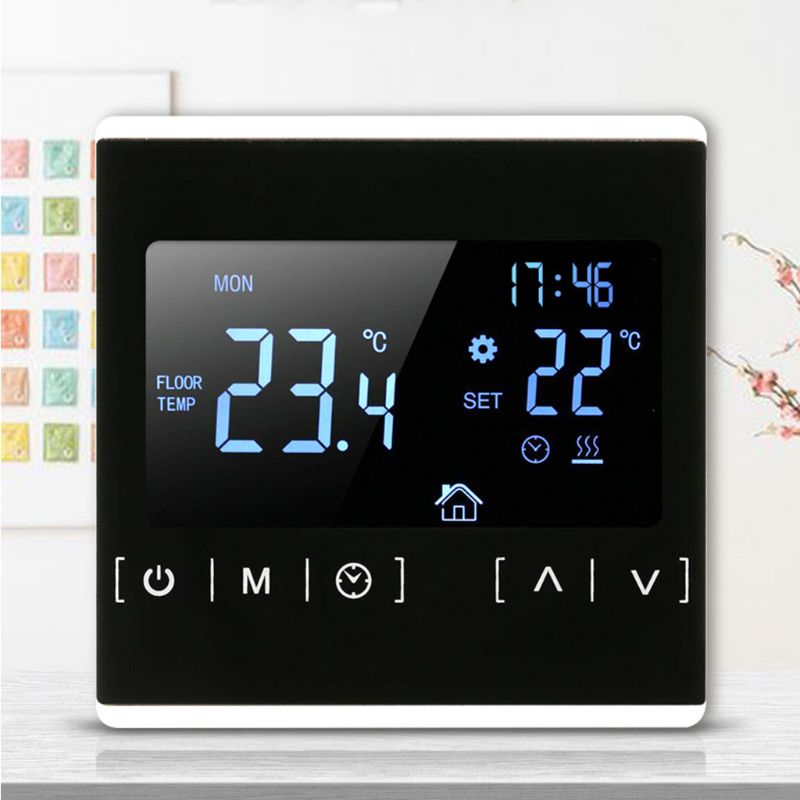 LCD Touch Screen Thermostat Electric Floor Heating System Water Heating Thermoregulator AC85-240V Temperature Controller