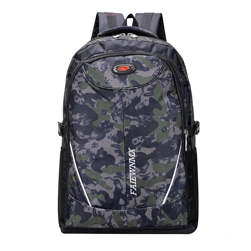 Mode Nylon Rugzak Trendy Cool Camouflage Heren Laptop Rugzakken Grote Capaciteit Ontspannen Student Boek Tas: Green