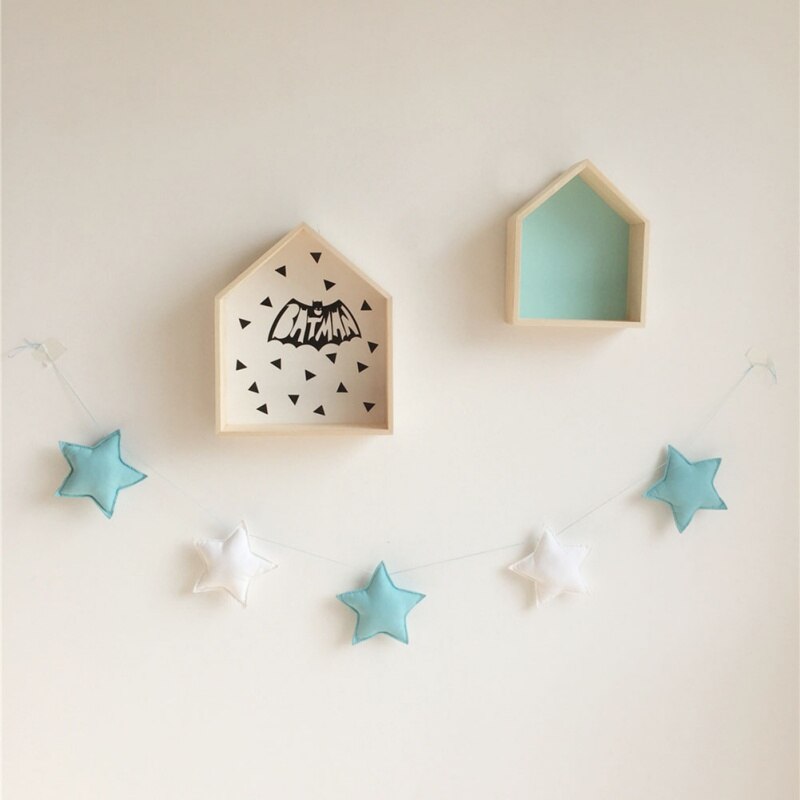 Scandinavische stijl sterren slinger kinderkamer wanddecoraties handgemaakte babykamer sterren slingers kinderkamer diy fotografie rekwisieten