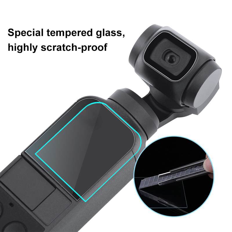 Puluz til dji osmo lomme skærmbeskytter tilbehør linsebeskyttelsesfilm gimbal cover accesorios filter til dji osmo lomme