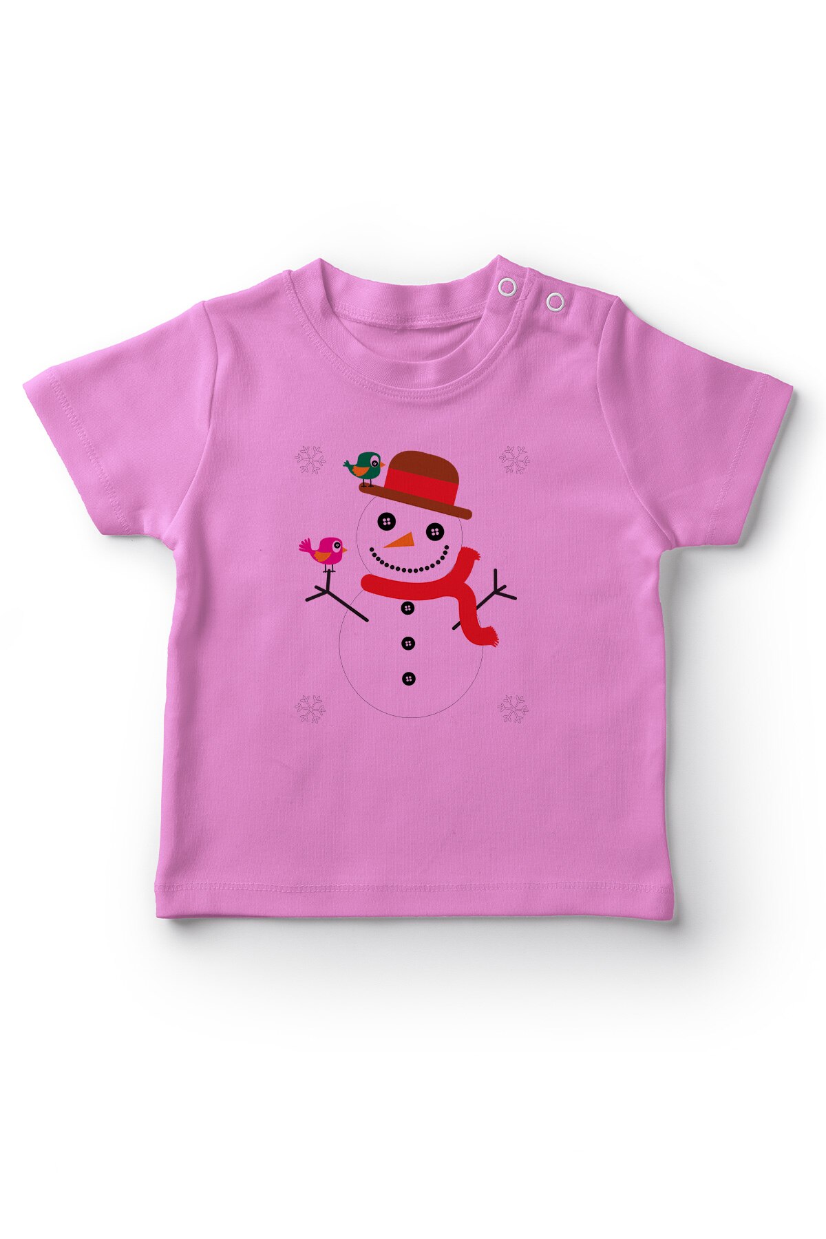 Angemiel Baby Schneemann Baby Mädchen T-Shirt Rosa