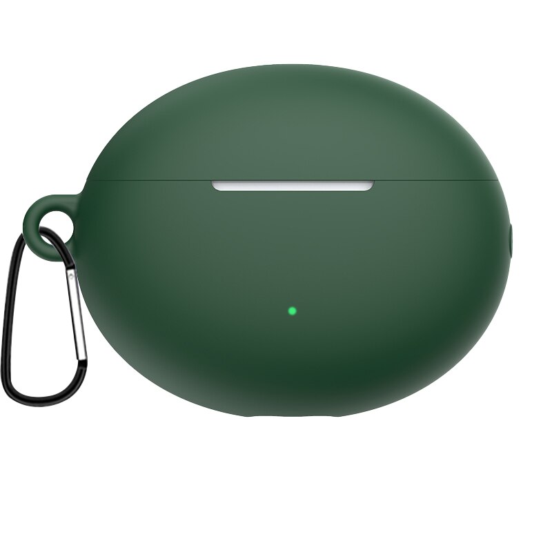 For Huawei Freebuds 4i Case Silicone Earphone Cover For Huawei Freebuds 4i 4 i Free Buds 4i Headset Funda Accessories With Hook: darkgreen