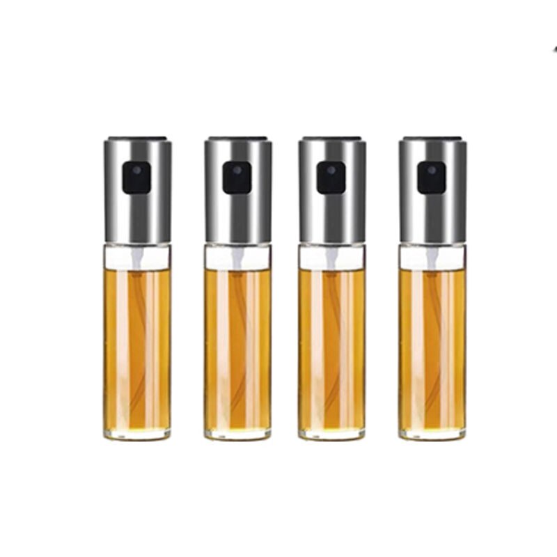 Flacone spray da cucina a spinta barbecue bottiglia spray per olio d'oliva bottiglia per condimento aceto salsa di soia spray oliatore strumento per insalata da cucina: 4pezzi