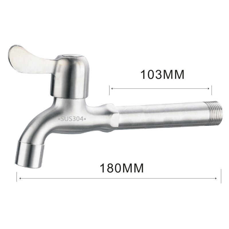 304 Stainless Steel Garden Faucet Wall Mounted Brushed Outdoor Bibcock Wash Basin Mop Washing Machine Faucet Torneira parede: 11