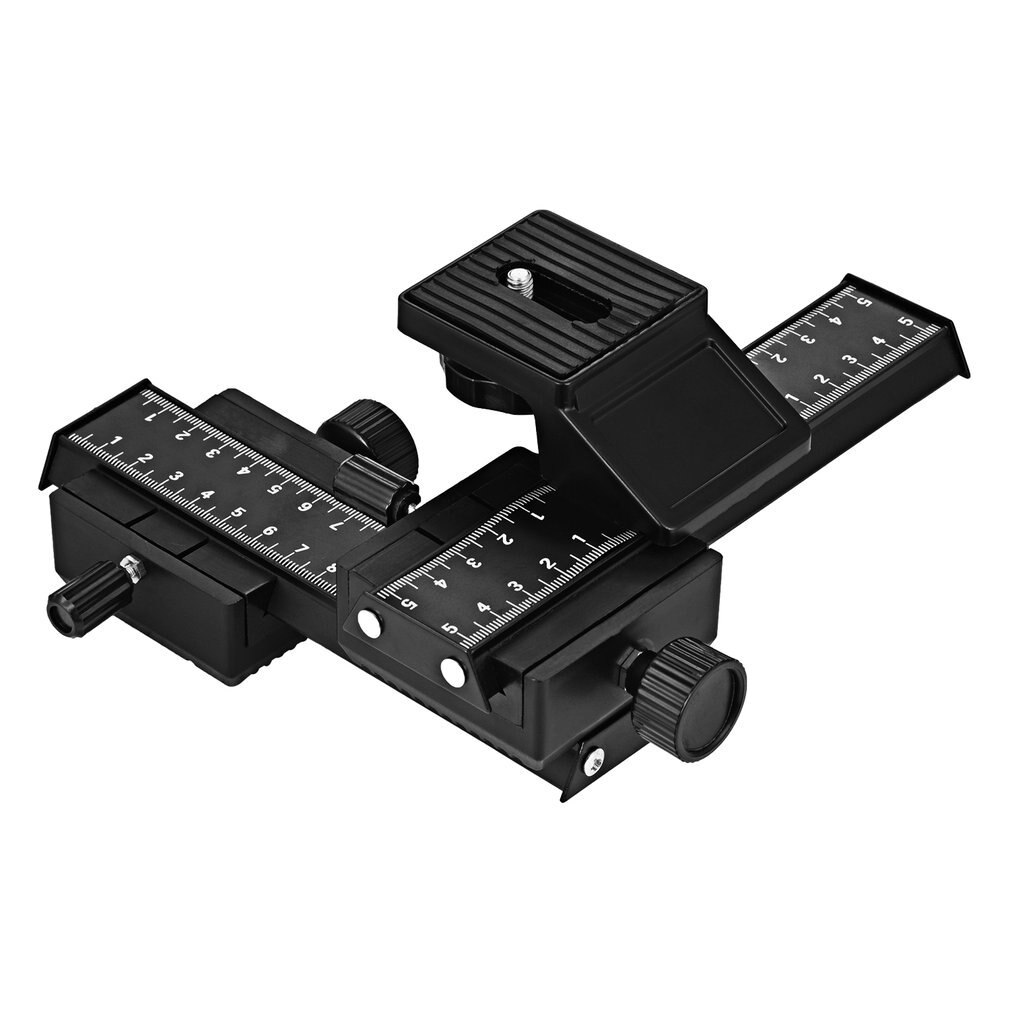 Profi 4 Weg Magnesium Legierung Makro-Mit Schwerpunkt Schiene Schieberegler nah dran-hoch Schießen Fotografie Stativ Kopf für DSLR Kamera