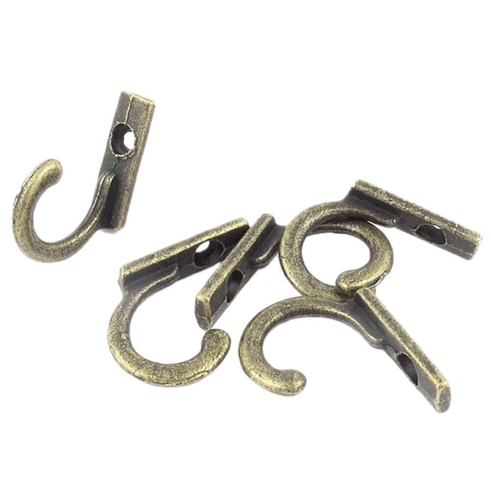 Perchas de pared de bronce antiguo de imitación, 2 unidades, 8x22x21mm, para abrigo, bata, monedero, sombrero