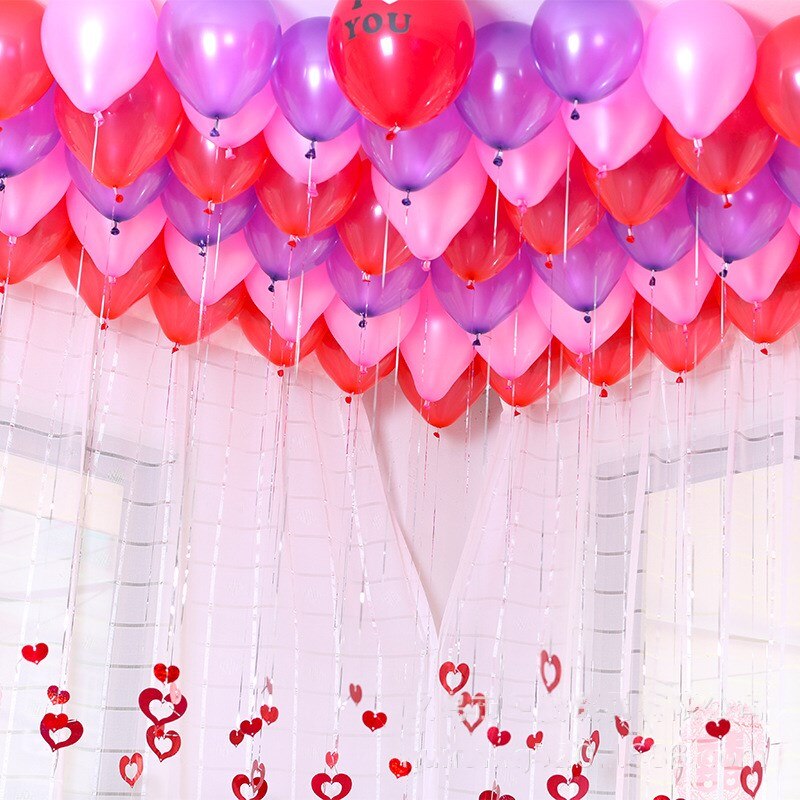 Sweet Five-pointed Star Heart Shaped Rain Balloon Pendant Accessories Romantic Wedding Birthday Party Decoration Supplies