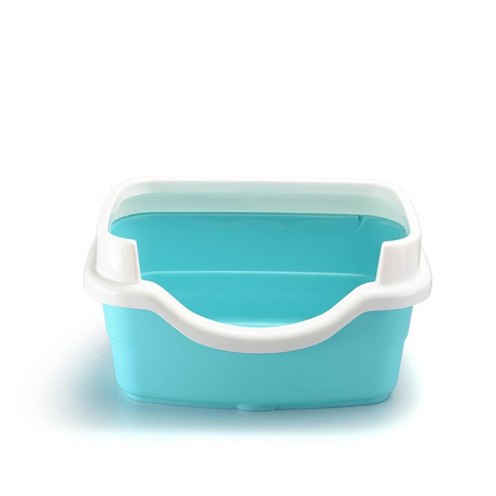 Square Cat Litter Box With Scoop Anti Splash Plastic Training Rabbit Kitten Pee Toilet Clean Toilette Puppy Semi-closed Bedpan