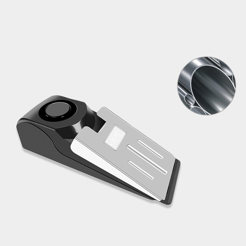 120dB Mini Wireless Vibration Alarm Door Stop Alarm for home Wedge Shaped Stopper Alert Security System Block Blocking System