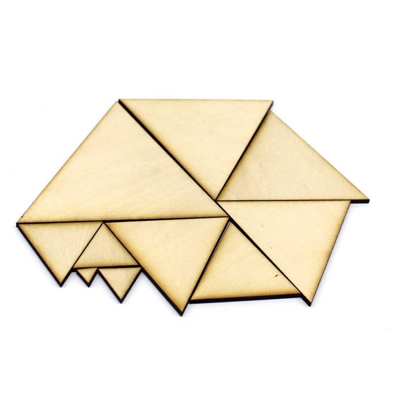 Equilateral triangle linden wood board handmade small wood chip DIY model making decorative wood board trigonal wood board