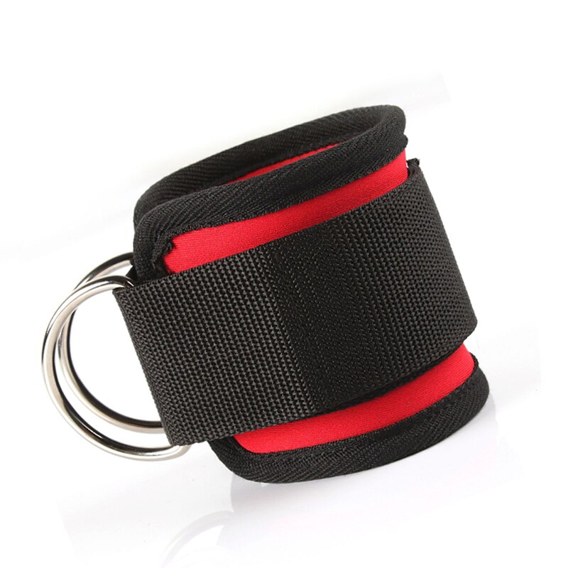1Pcs Kabel Enkelbandjes Voor Kabel Machines Been Oefeningen Dubbele D-Ring Enkelboeien Voor Gym Workouts Glutes benen Sterkte: red 1pcs