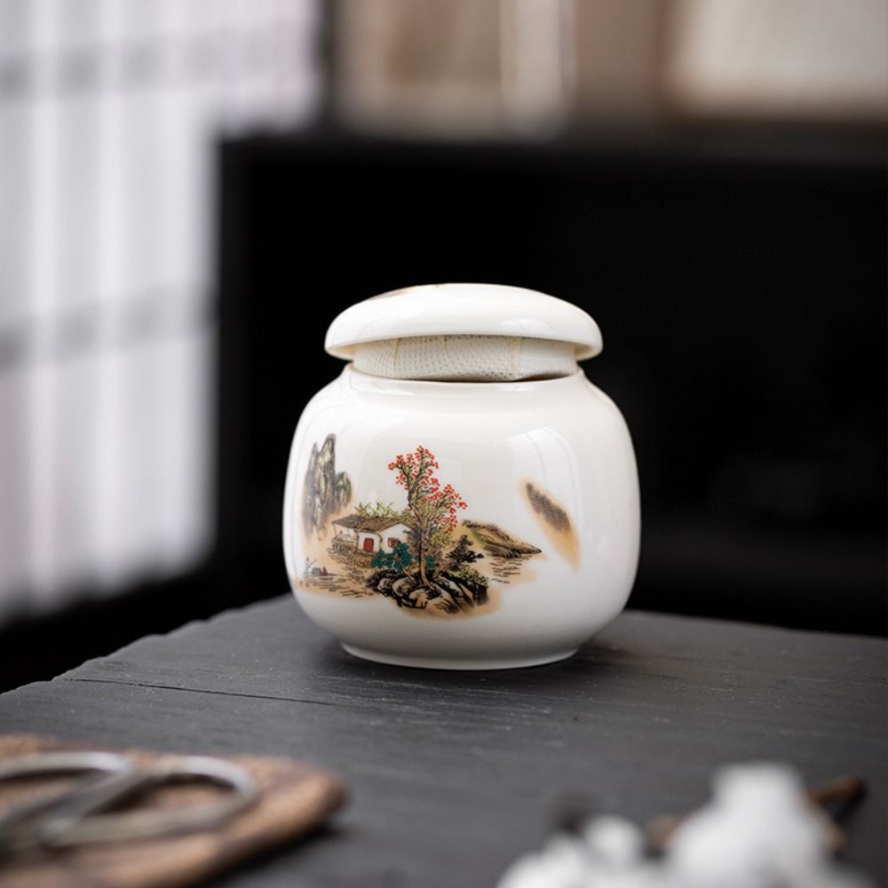 Niedliche leere Keramikgläser mit Farbglasur, Mini-Unterabfüllung, Tee-Vorratsglas, versiegelte Teebox, Kosmetik