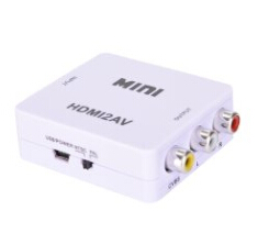 Av/Rca Cvbs Naar Hdmi-Compatibel 1080P Video Converter Mini AV2HDMI Adapter Converter Box Voor Hdtv Projector set Top Box: WHITE