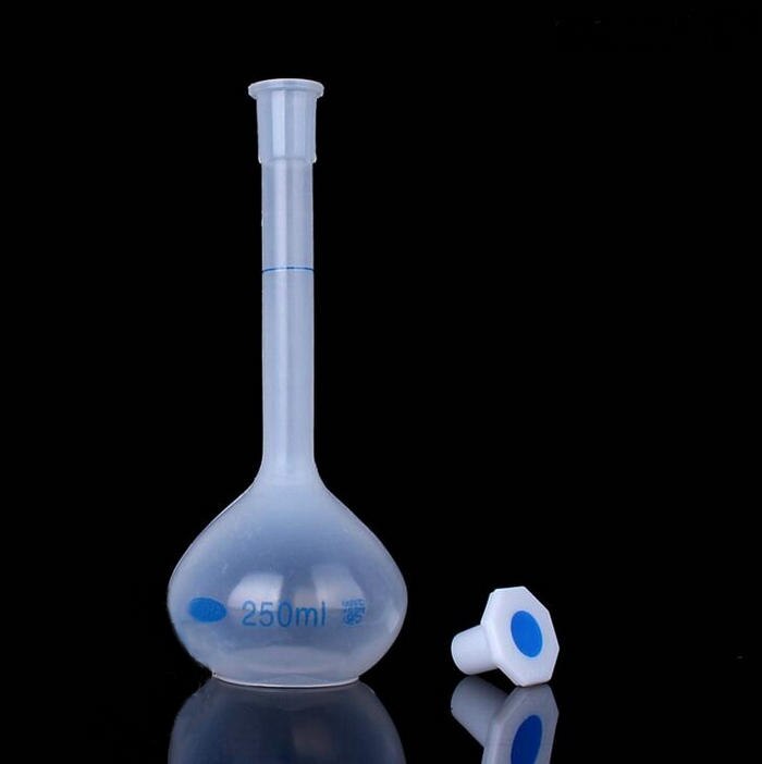 25ml to 1000ml Long Neck Clear White Plastic Volumetric Liquid Measuring Flask