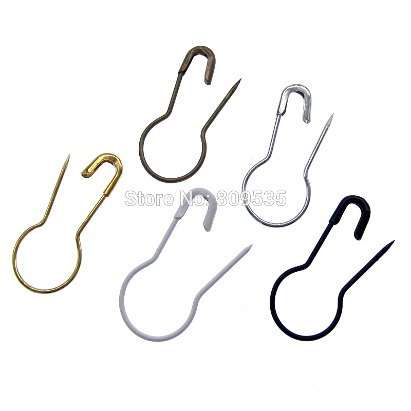 100Pcs Copper Small Safety Pins DIY Craft Supplies Round Calabash Buckle Pins Clothes Knitting For Sewing Tool 2.0cm
