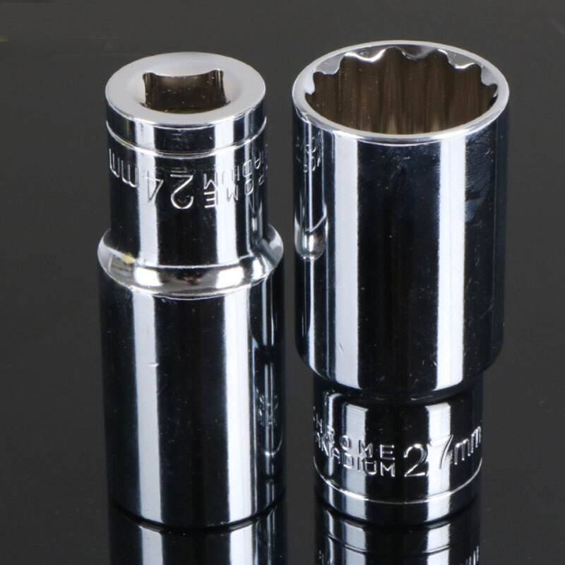 1Pcs 1/2" Drive 12 Point Deep Socket Wrench Head Cr-V Anti-rust Torx Socket Set 78mm Length Sleeve for Ratchet Wrench Head Tool