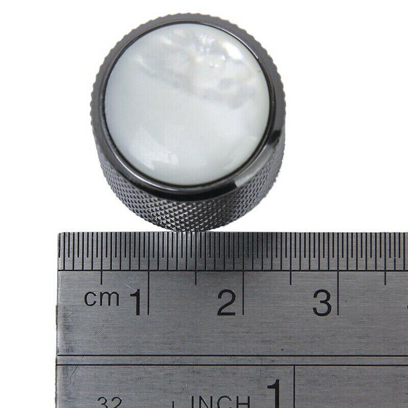 3 stk ed volumen tone kontrol knap til elguitar - sort med hvid