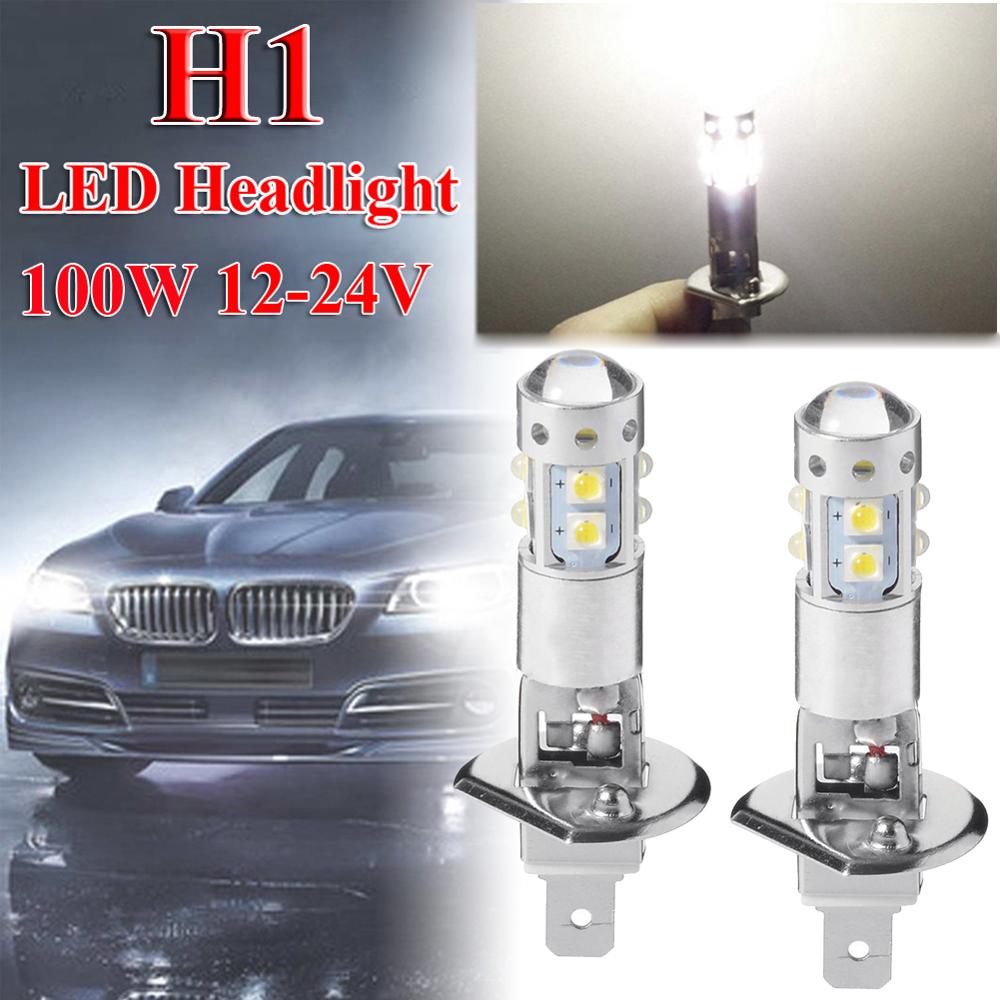 directe 2X 6000K H1 80W haute puissance COB phare LED feux de croisement ampoules antibrouillard