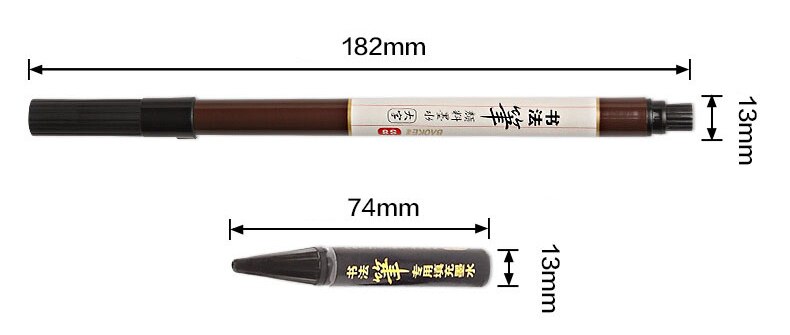 12 stk farverig engangs pen blæk, blæk etui, studerende fyldepen 05mm ,  blæk patron refills