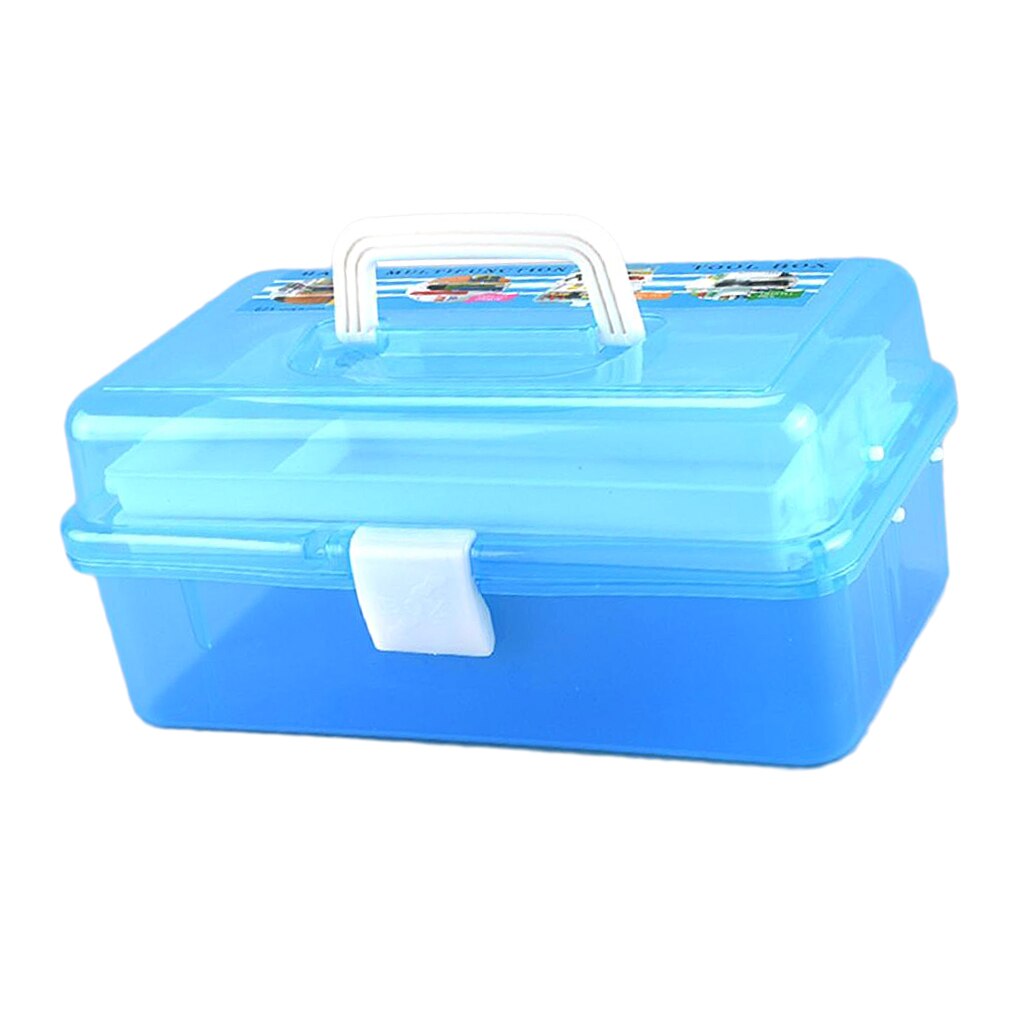 12 inch Translucent Carrying Case Art/Craft Supply Toolbox Storage Container