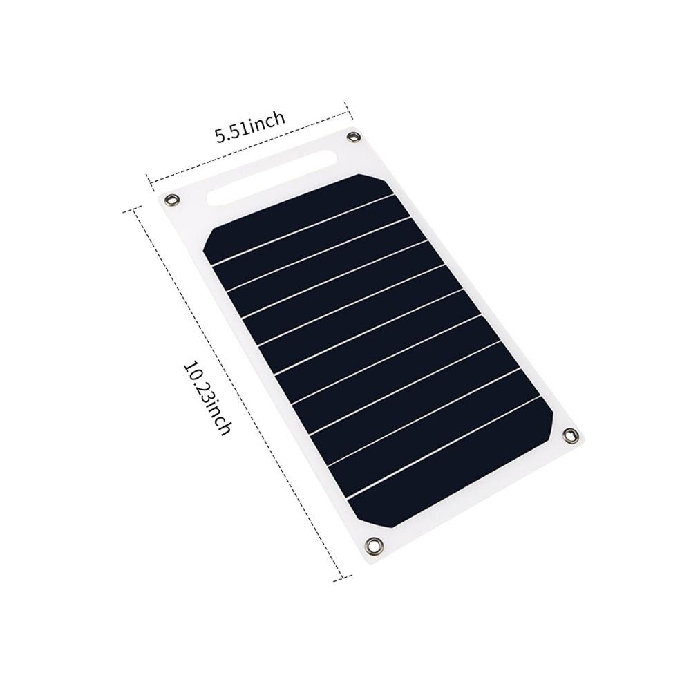 6W 5V Solar Panel with USB Port Monocrystalline Silicon Solar Cell for Outdoor Camping Climbing Hiking Travel Compatible