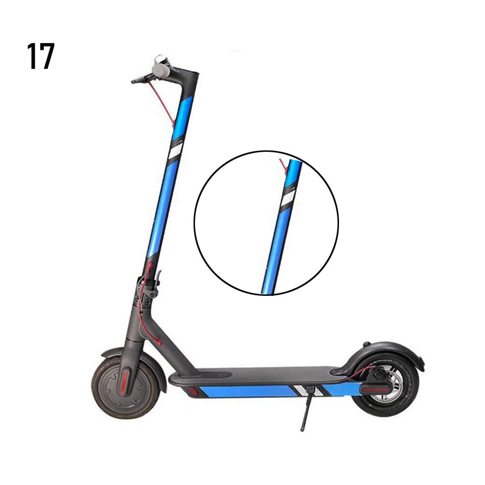 1 Set 20 Colors Reflective Styling Stickers Xiaomi Mijia M365 Night Safety Decal Skateboard Warning Strip Electric Scooter Parts: 17