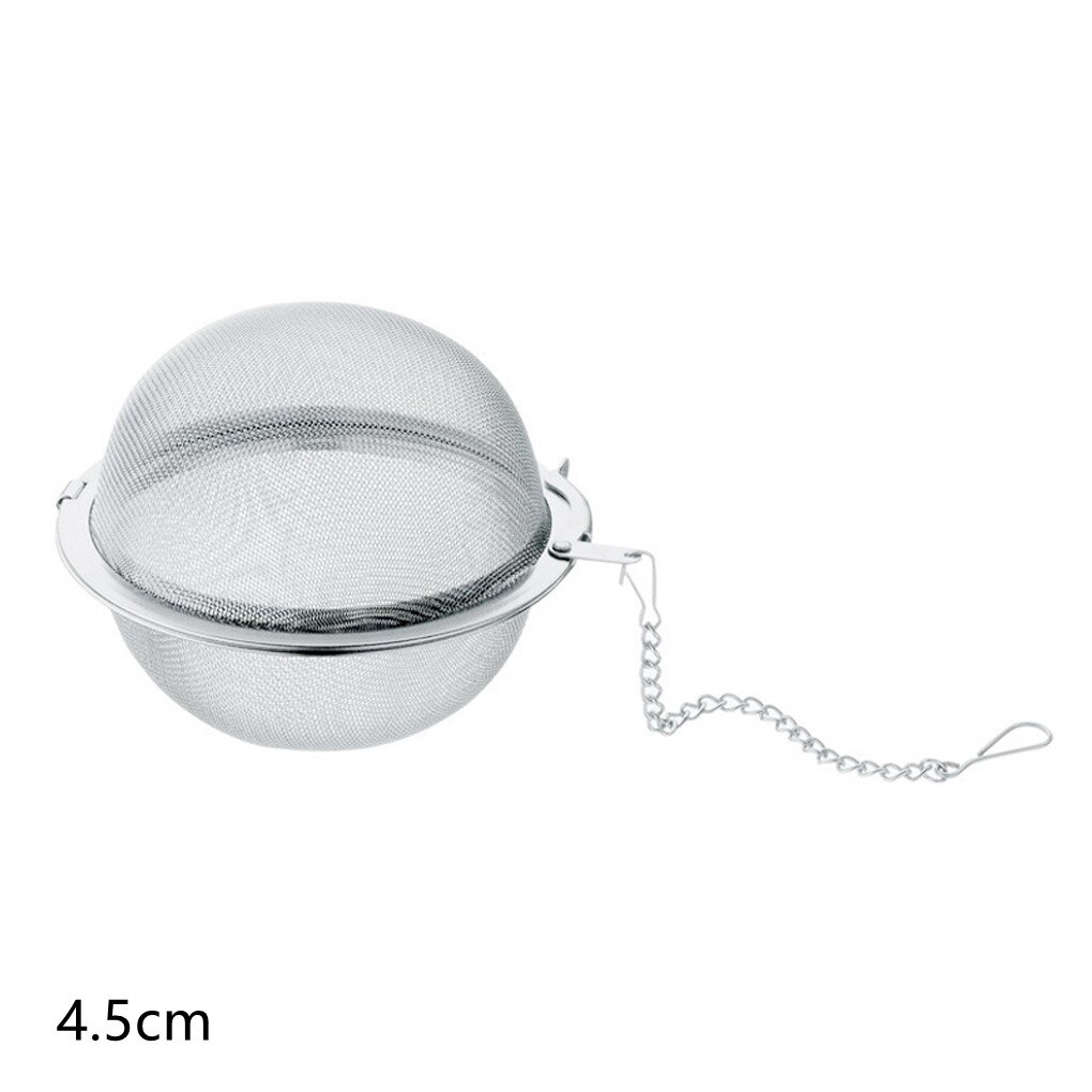 Reusable Stainless Stainless Steel Tea Infuser Sphere Mesh Tea Strainer Coffee Herb Spice Filter Diffuser Handle Tea Ball: 4.5cm