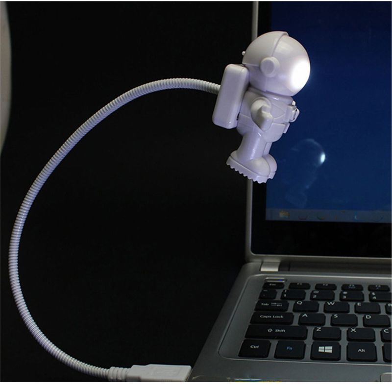 Creatieve Ruimtevaarder Astronaut Led Flexibele Usb Licht Nachtlampje Voor Kinderen Speelgoed Laptop Pc Notebook