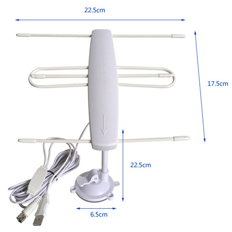 Tv -023 universal hdtv digital tv-antenn vattentät skyddande skalområde aktiv riktningsantenn 28 dbi hög gai