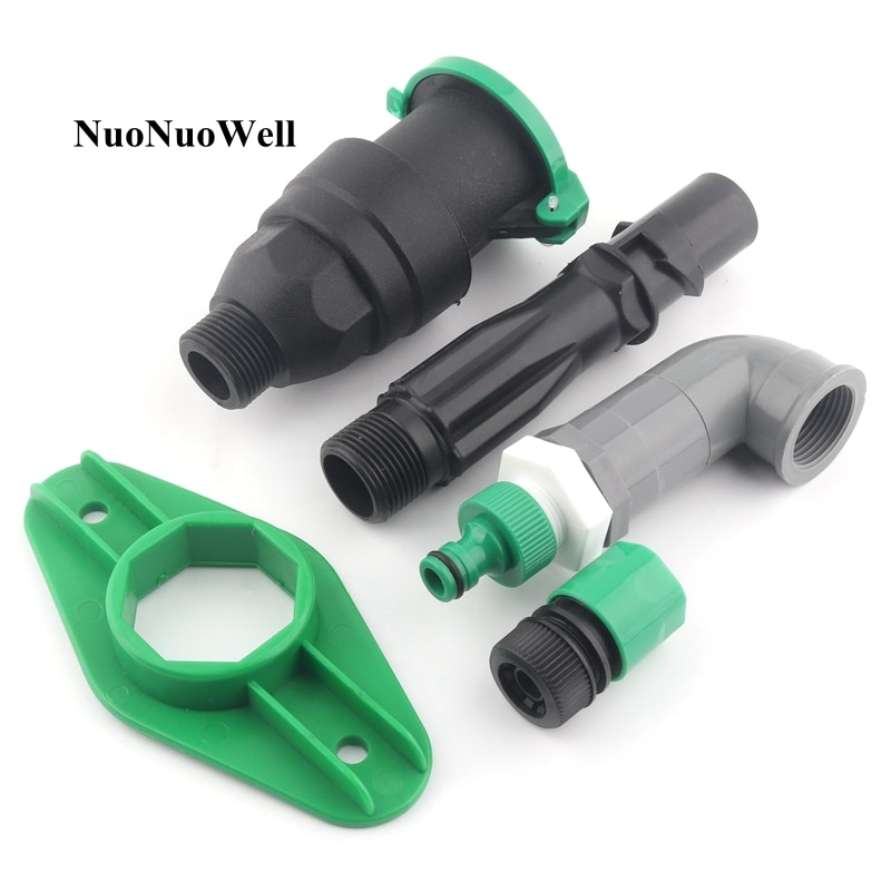 3/4" 1" Male Thread Plastic Quick Water Intake Valve Garden Lawn Irrigation Car Washing Connection Water Hydrant Elbow Connector
