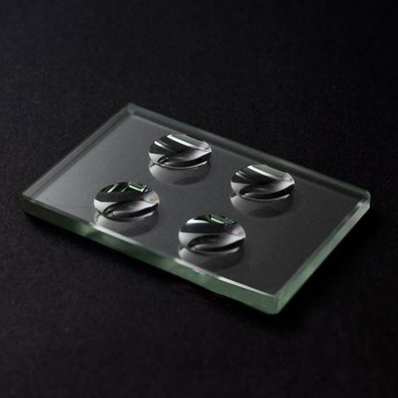 Puits multiples en verre optique de lame de Microscope biologique de cavité Concave circulaire d'épaisseur de 5MM facultatifs