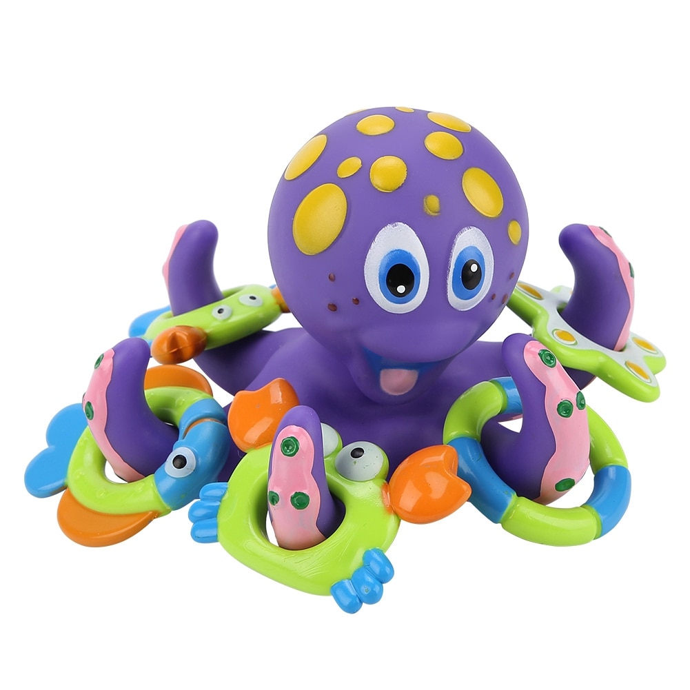 Baby badspeelgoed garnalen vis krab cirkel octopus cirkel speelgoed kinderen badkamer douches water speelgoed bad verjaardag strand speelgoed