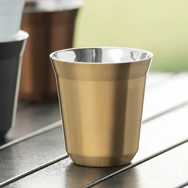 80/160/250 ml Outdoor Camping Espresso Becher Verdickt 304 Edelstahl Doppel Wand Isolierung Kaffee Tasse Tee tasse