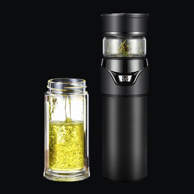 Tea Water Separation Thermos Bottle Stainless Steel Tea Strainer Thermos Infuser Tumbler Vacuum Flask With Tea Filter Two Cover: 9