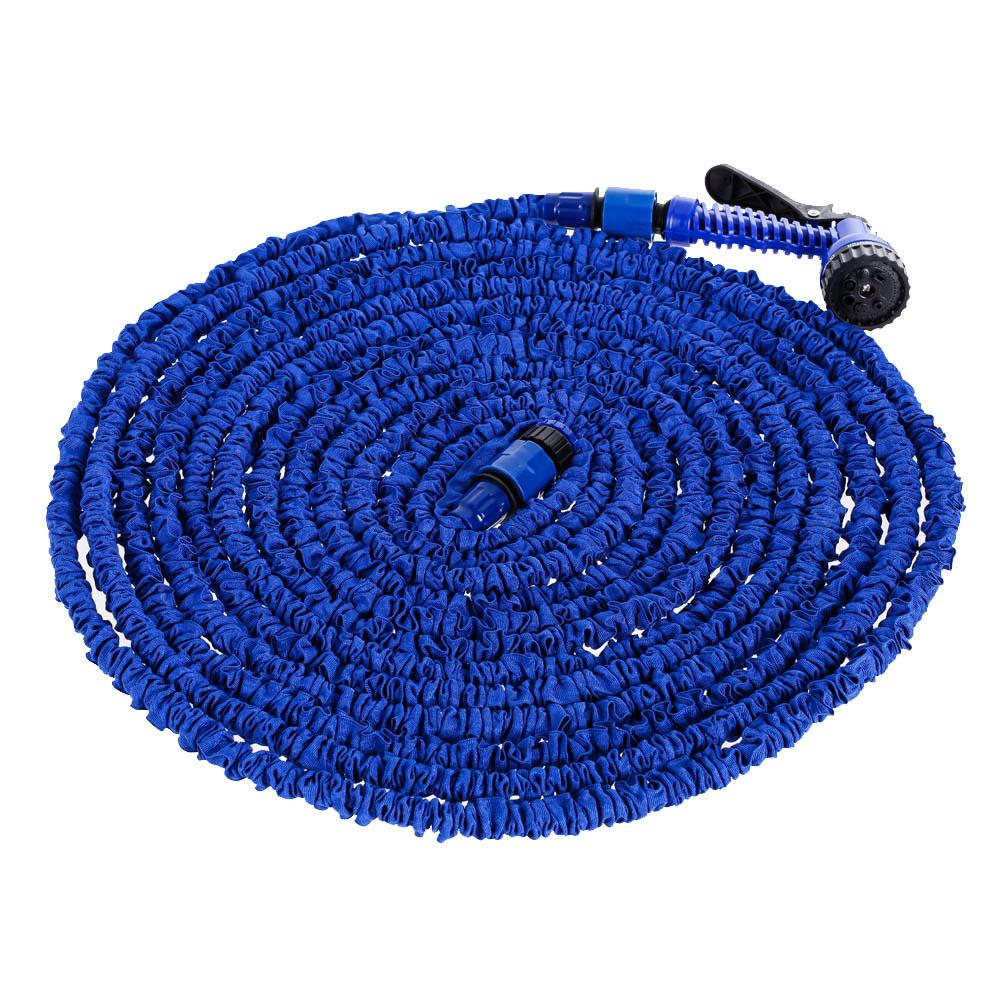 25FT-200FT Flexible Water Hose Pipe Garden Hose Expandable Magic Hose Plastic Hoses Pipe With Spray Gun Watering Car Wash Spray: 125FT / Blue