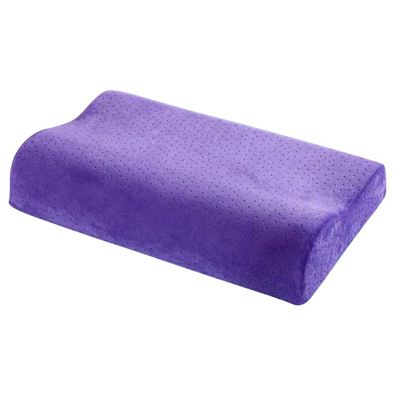 Sove bambus minne skum pute lateks nakkepute fiber sakte tilbakeslag myk pute massasjeapparat for livmorhalsbehandling: Lilla 50 x 30cm