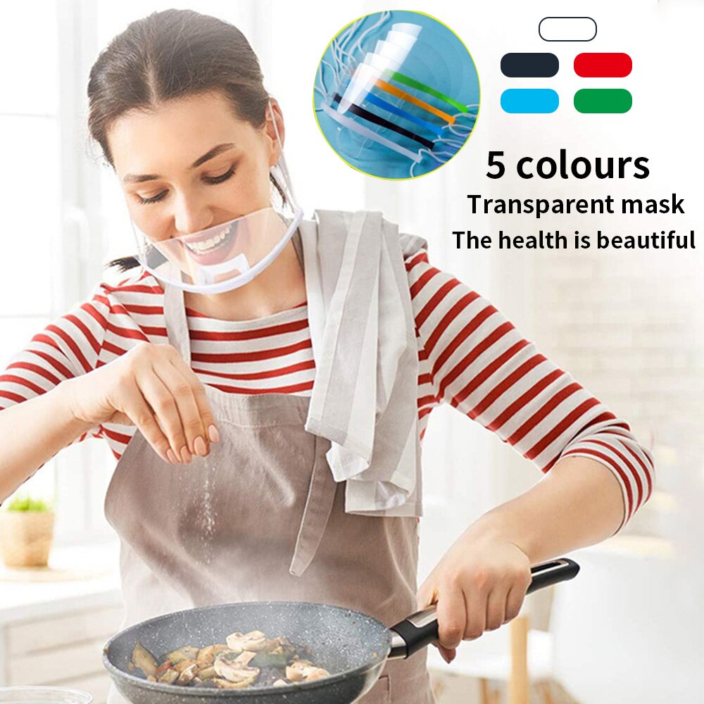 1/5 stücke Transparente Masken dauerhaft Anti Nebel Gastronomie Lebensmittel Hotel Koch Kellner Kunststoff Küche Restaurant Masken Küche Werkzeuge