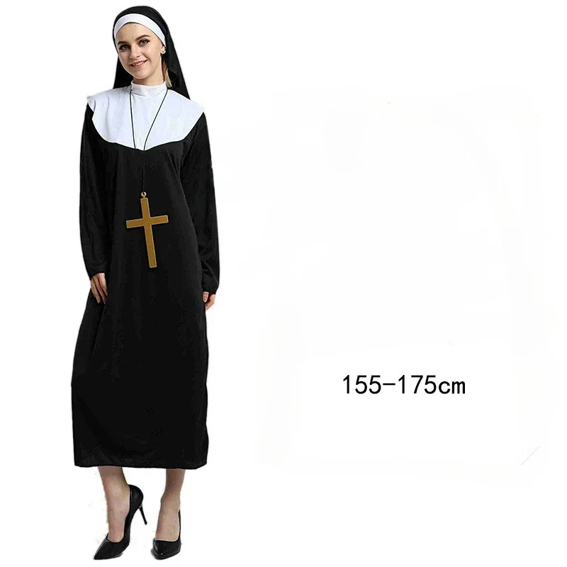 Halloween Cos Christ Church Nun Robe Party Halloween Costumes for Women Cos Costume Drama Stage Performance Women